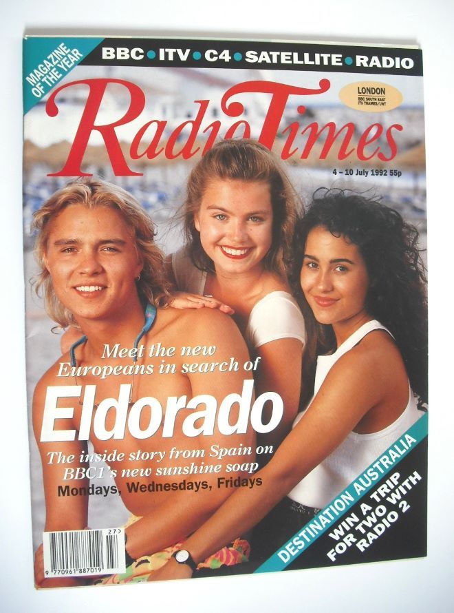 Radio Times magazine - Eldorado cover (4-10 July 1992)