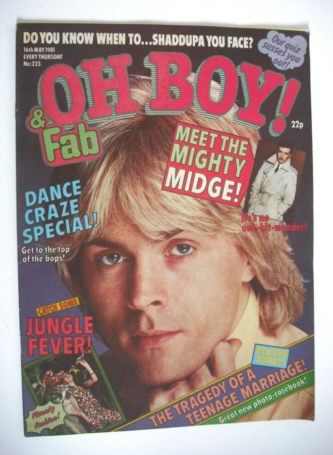 Oh Boy! magazine - 16 May 1981 - Mike Nolan cover