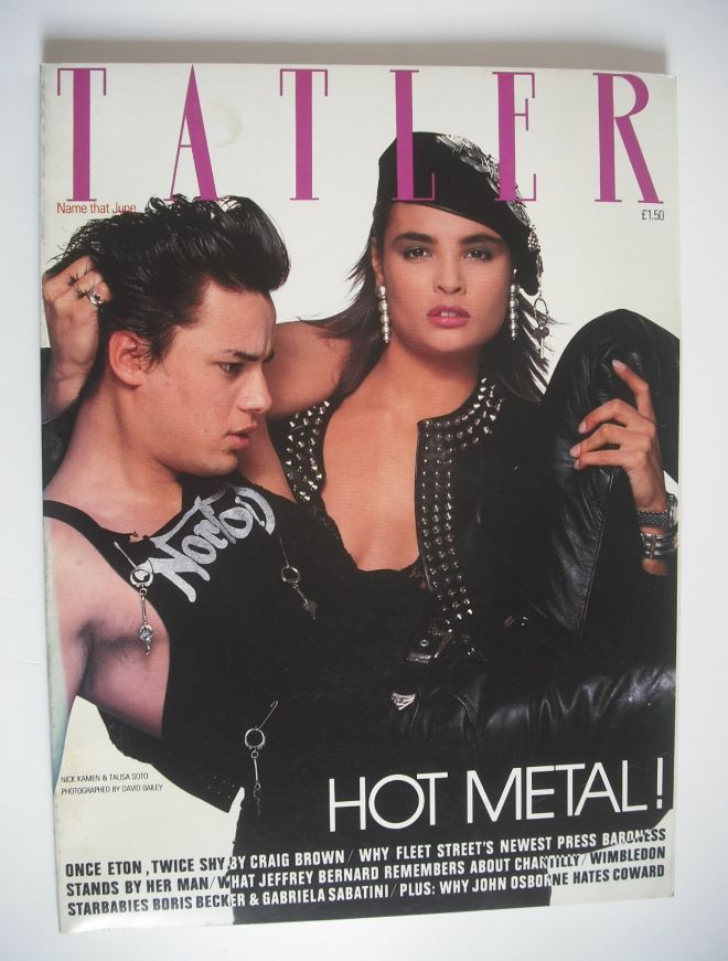 Tatler magazine - June 1986 - Nick Kamen and Talisa Soto cover