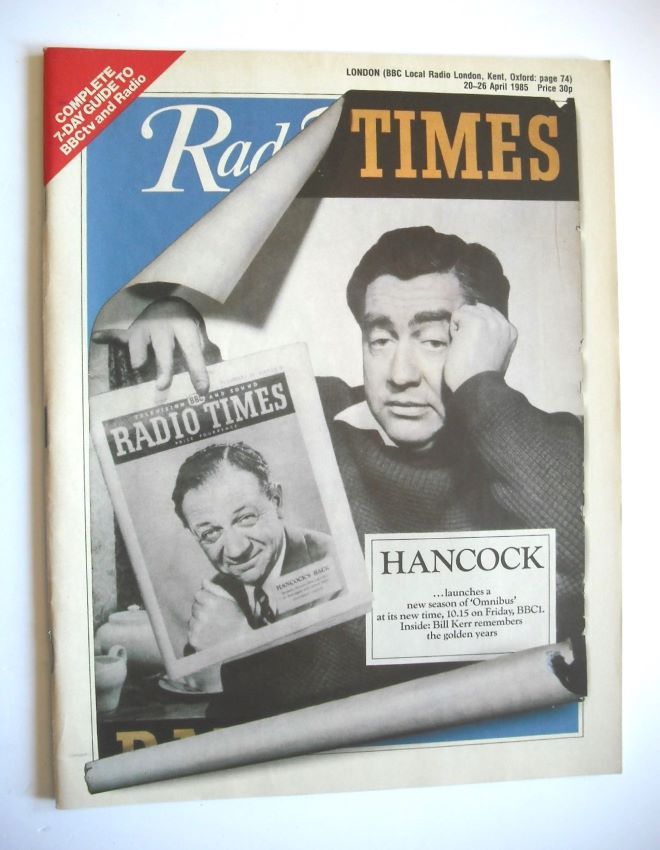 Radio Times magazine - Tony Hancock cover (20-26 April 1985)