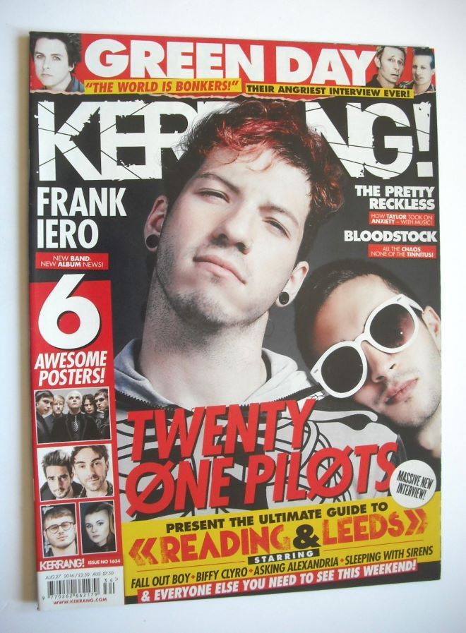 Kerrang magazine - Twenty One Pilots cover (27 August 2016 - Issue 1634)
