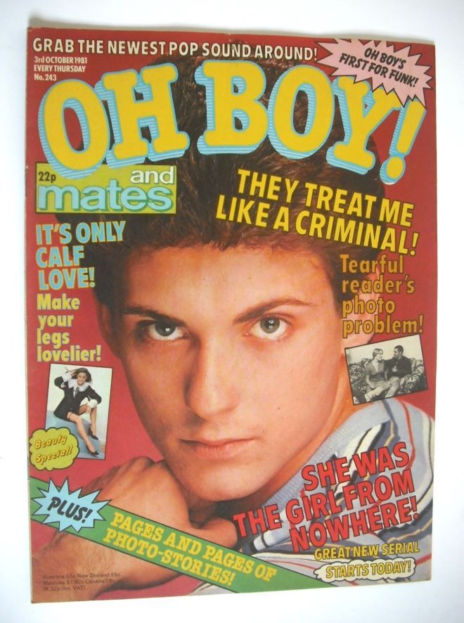 Oh Boy! magazine - 3 October 1981 - Grant Santino cover