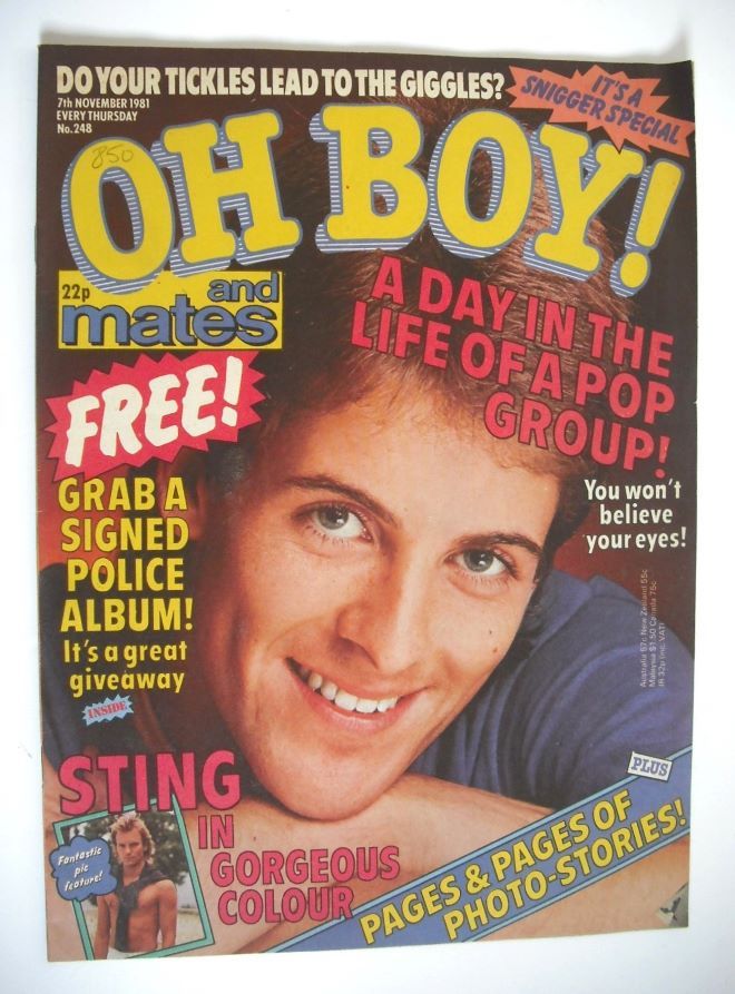 Oh Boy! magazine - 7 November 1981 - Tim Friend cover