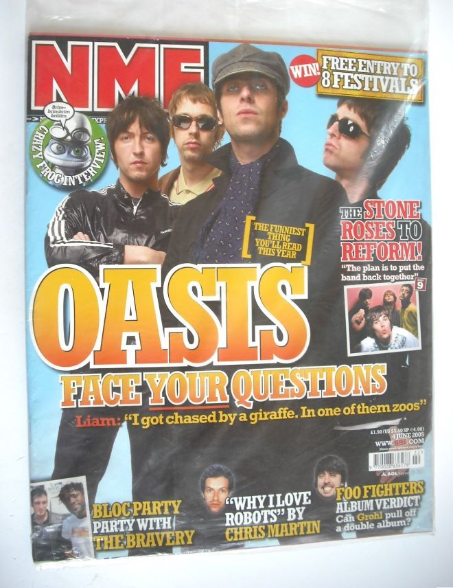 NME magazine - Oasis cover (4 June 2005)