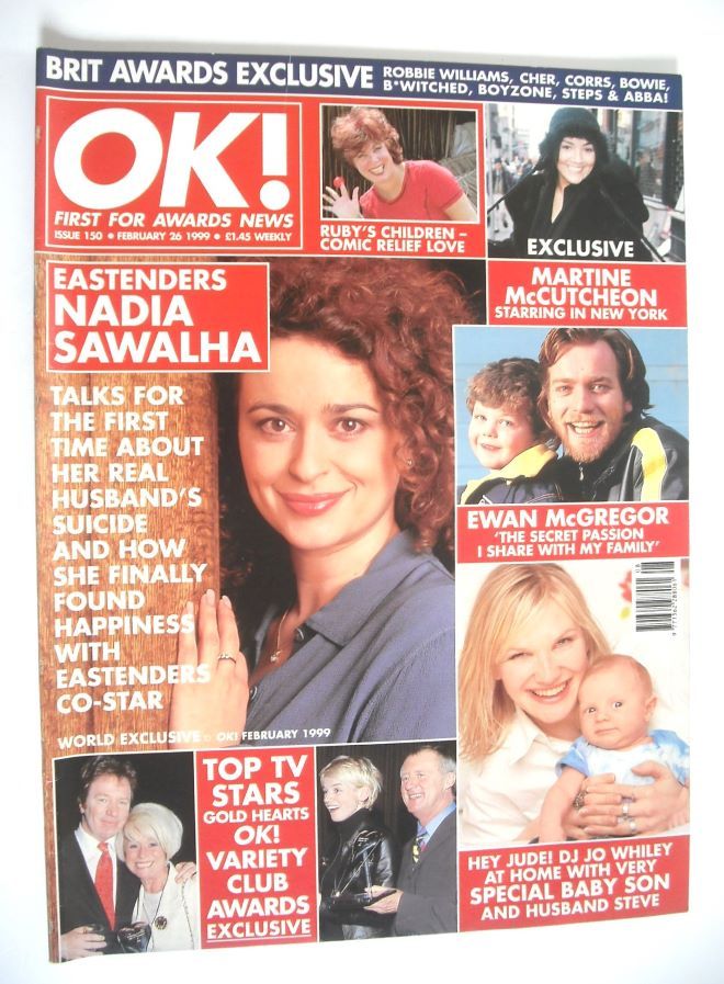 <!--1999-02-26-->OK! magazine - Nadia Sawalha cover (26 February 1999 - Iss