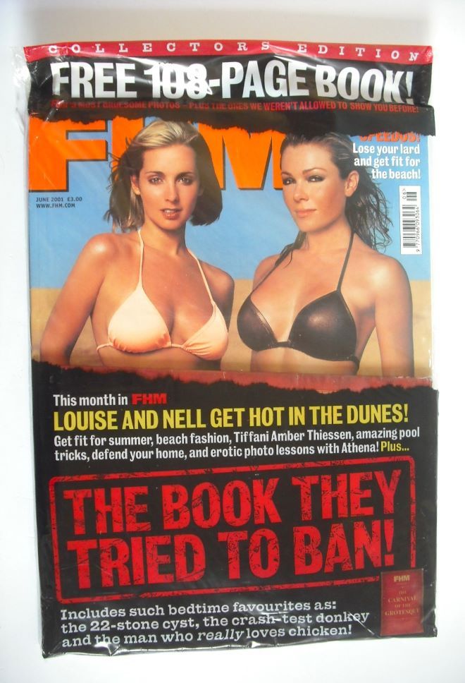 FHM magazine - Louise Redknapp and Nell McAndrew cover (June 2001)