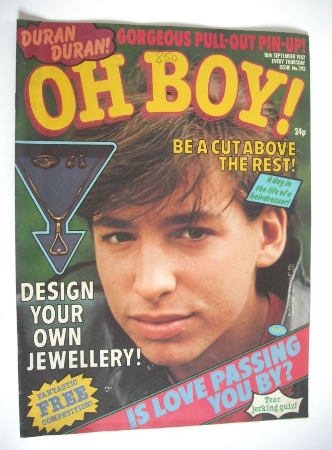 Oh Boy! magazine - 18 September 1982 - Laurence Monsoon cover