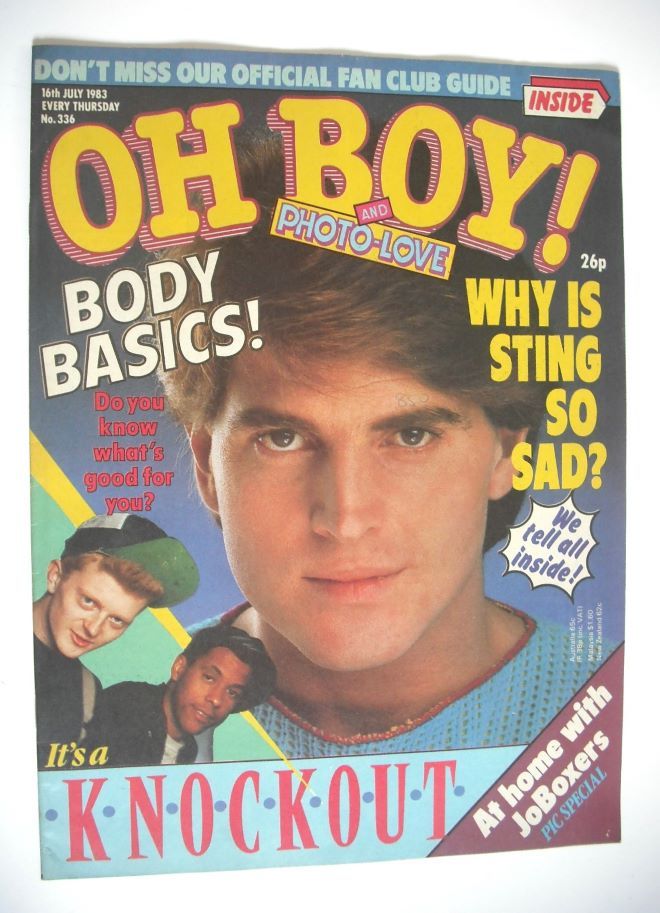 Oh Boy! magazine - 16 July 1983 - Michael Mullins cover