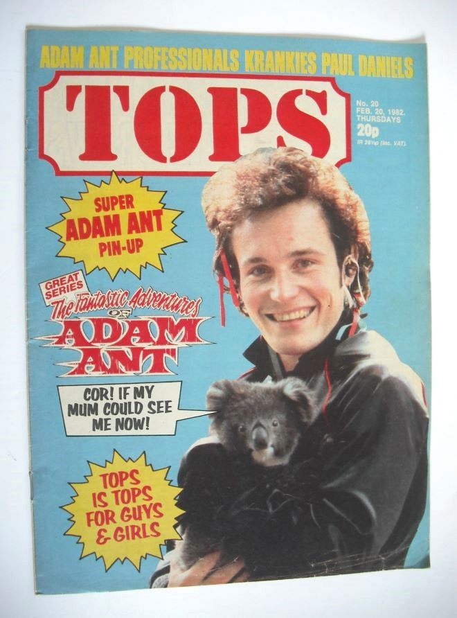 Tops magazine - 20 February 1982 - Adam Ant cover (No. 20)