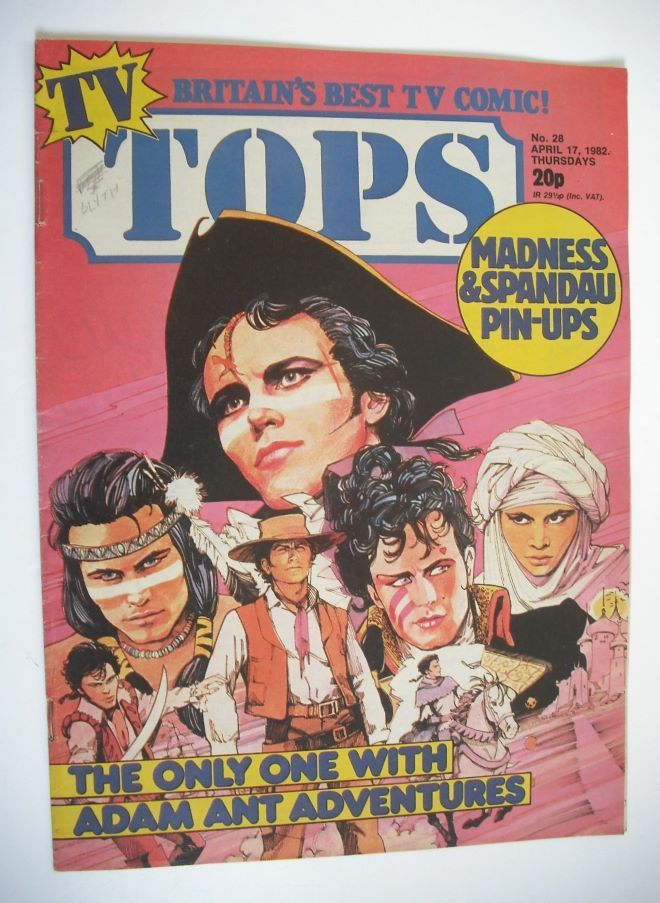 TV Tops magazine - 17 April 1982 - Adam Ant cover (No. 28)