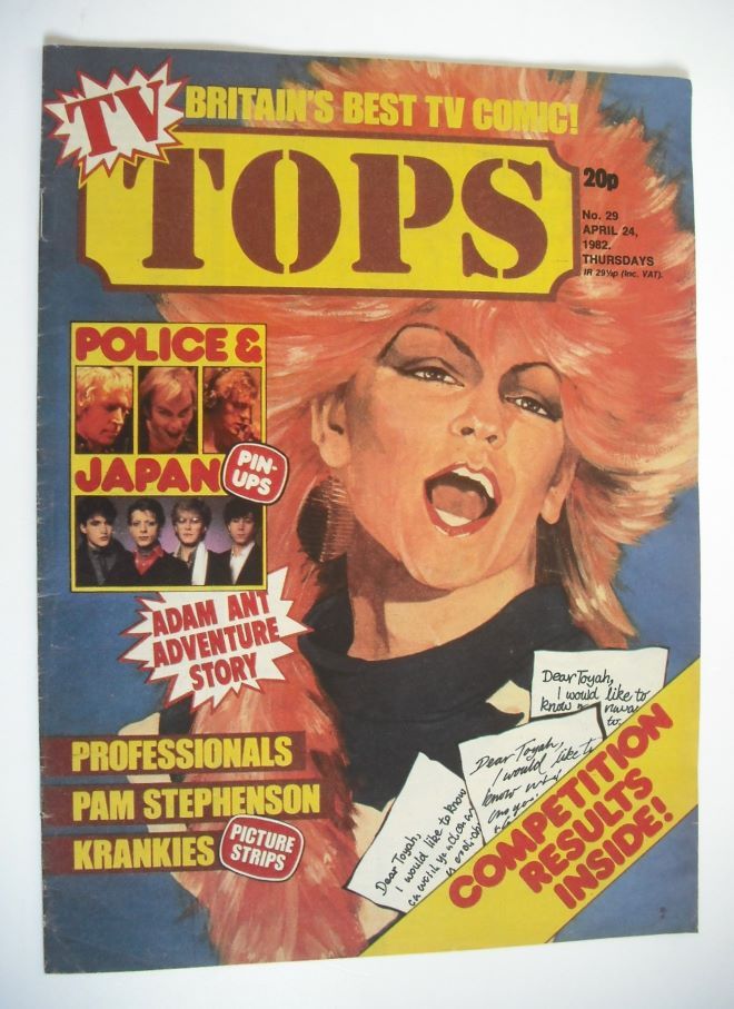 TV Tops magazine - 24 April 1982 - Toyah cover (No. 29)
