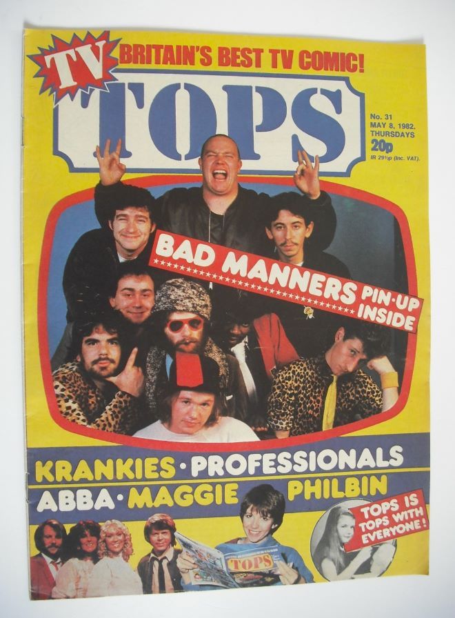 TV Tops magazine - 8 May 1982 - Bad Manners cover (No. 31)