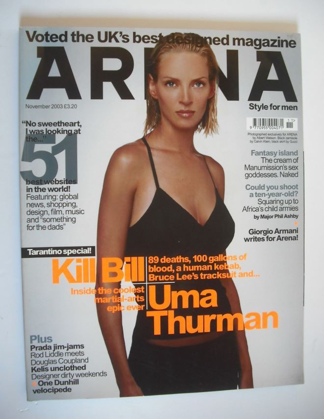 Arena magazine - November 2003 - Uma Thurman cover