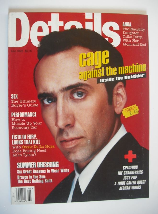 Details magazine - June 1996 - Nicolas Cage cover