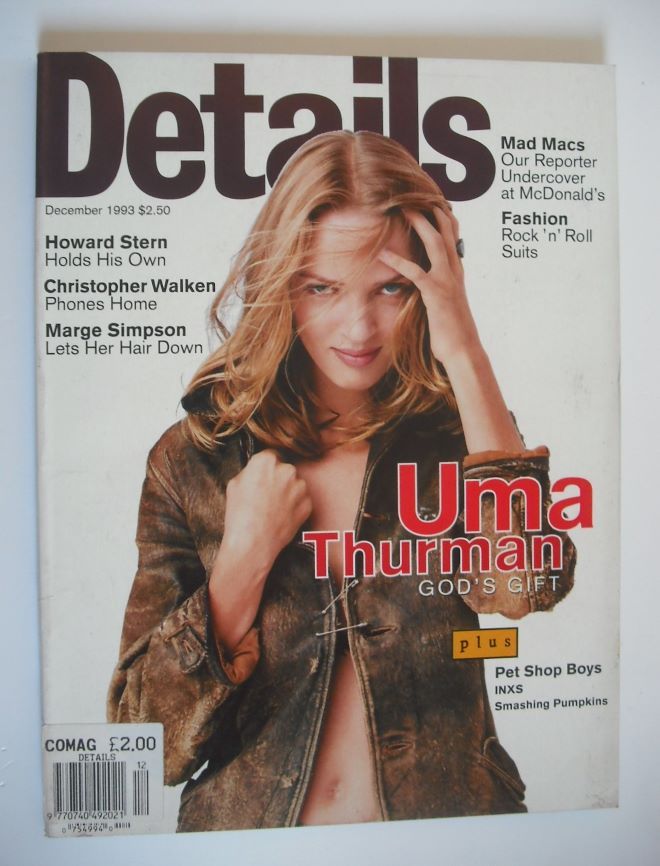 Details magazine - December 1993 - Uma Thurman cover