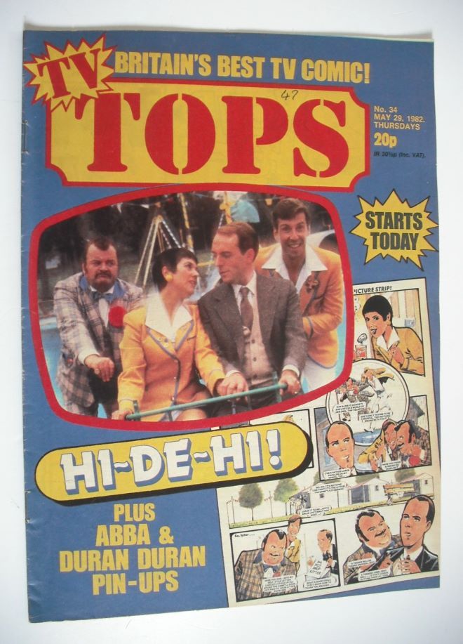 TV Tops magazine - 29 May 1982 - Hi-de-Hi! cover (No. 34)
