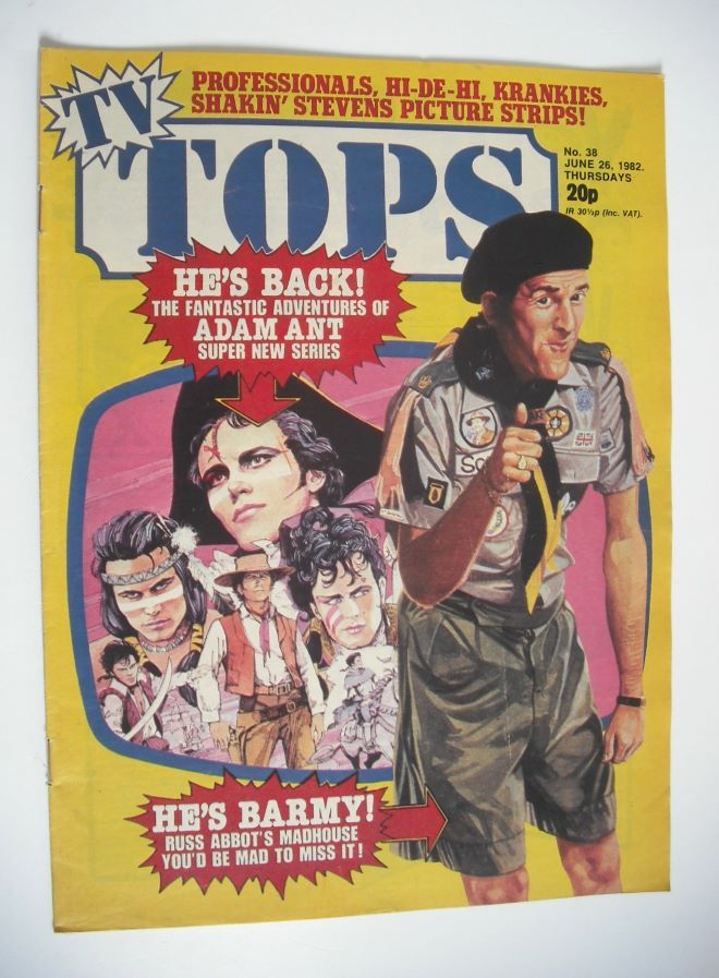 TV Tops magazine - 26 June 1982 - Russ Abbot and Adam Ant cover (No. 38)