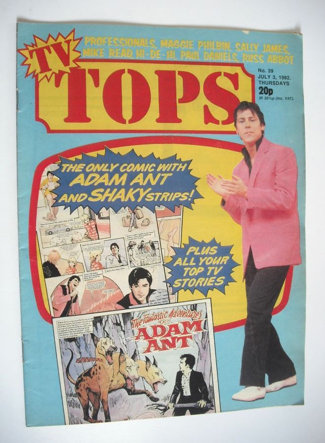 TV Tops magazine - 3 July 1982 - Shakin' Stevens and Adam Ant cover (No. 39)