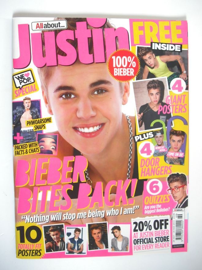 We Love Pop magazine - Justin Bieber cover (24 July - 20 August 2013)