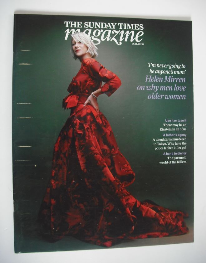 The Sunday Times magazine - Helen Mirren cover (16 November 2008)