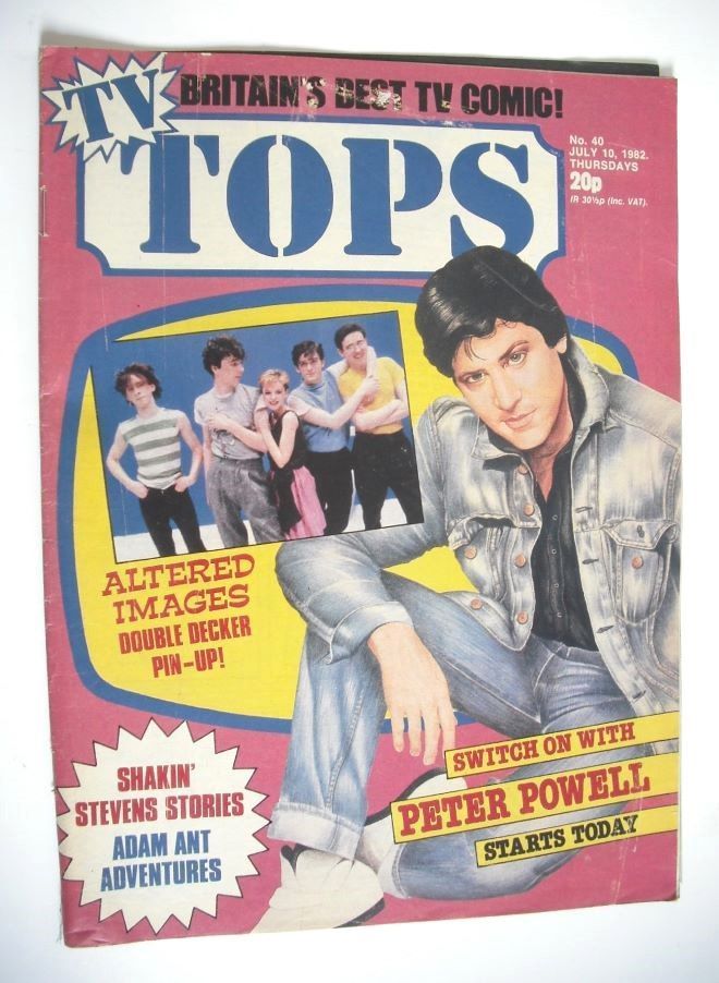 TV Tops magazine - 10 July 1982 - Shakin' Stevens cover (No. 40)