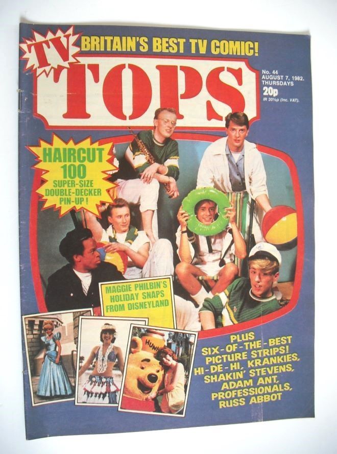 TV Tops magazine - 7 August 1982 - Haircut 100 cover (No. 44)