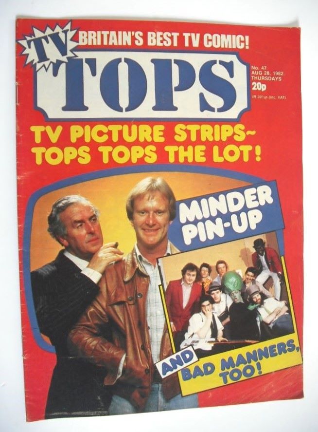 TV Tops magazine - 28 August 1982 - Minder cover (No. 47)