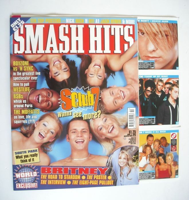 Smash Hits magazine - S Club 7 cover (2 June 1999)