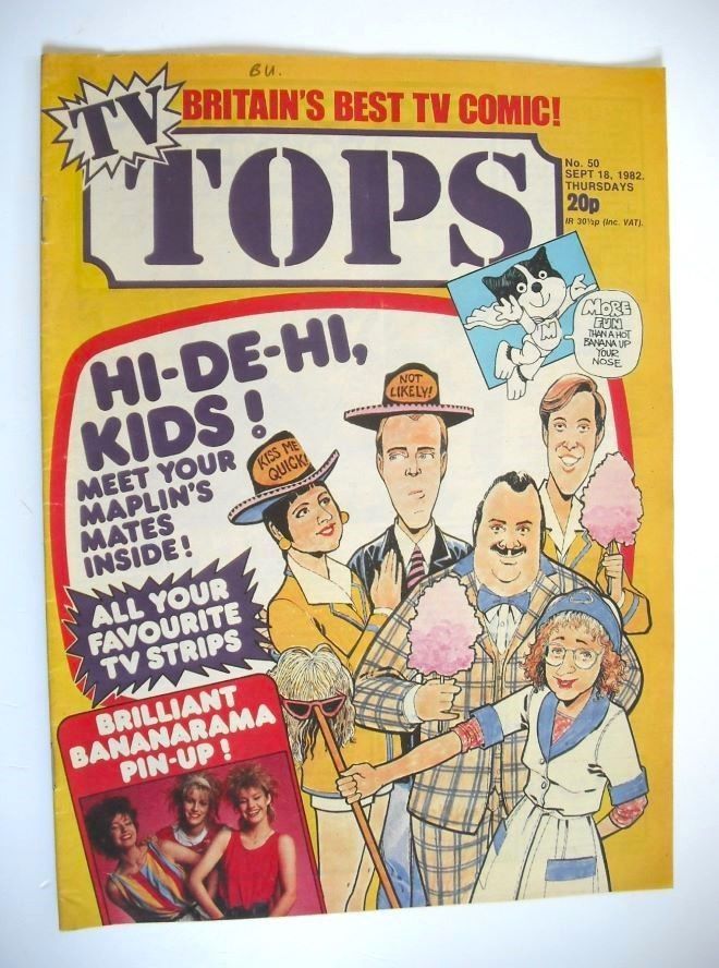TV Tops magazine - 18 September 1982 - Hi-de-Hi! cover (No. 50)