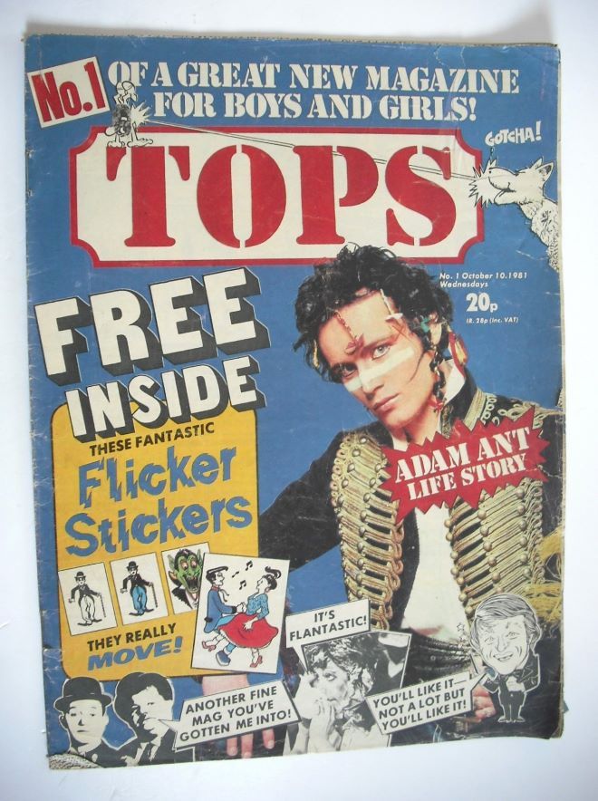 Tops magazine - 10 October 1981 - Adam Ant cover (No. 1)
