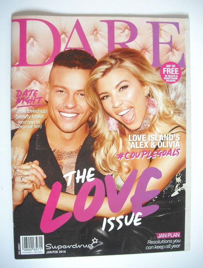 Dare magazine - Alex Bowen and Olivia Buckland cover (January/February 2018)