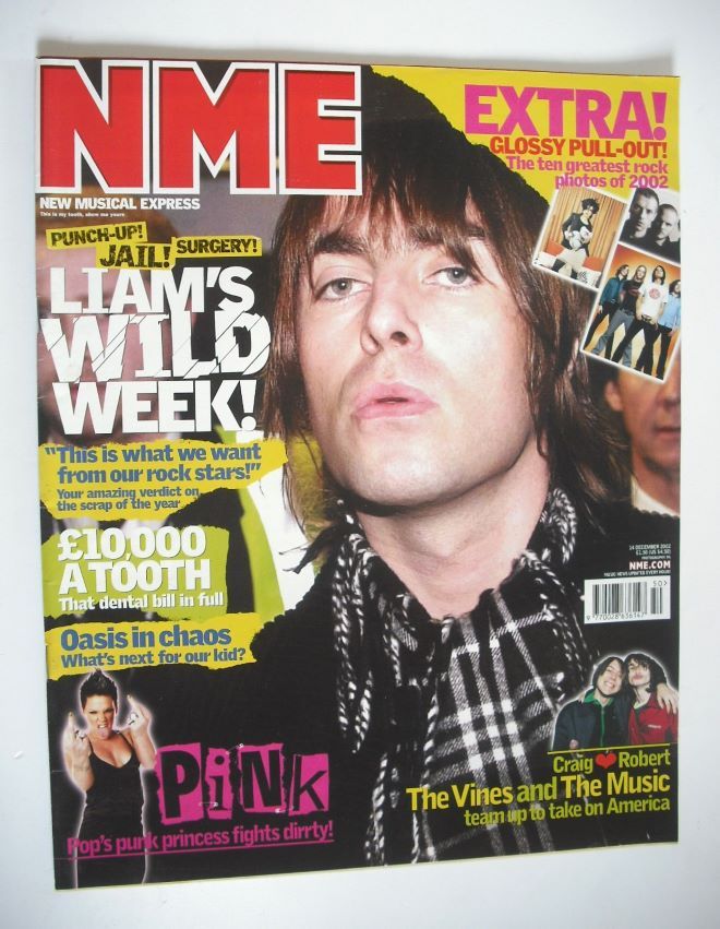 NME magazine - Liam Gallagher cover (14 December 2002)