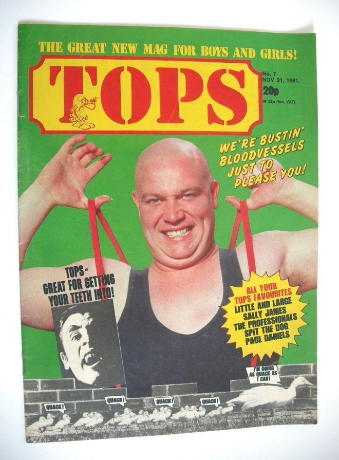 Tops magazine - 21 November 1981 - Buster Bloodvessel cover (No. 7)