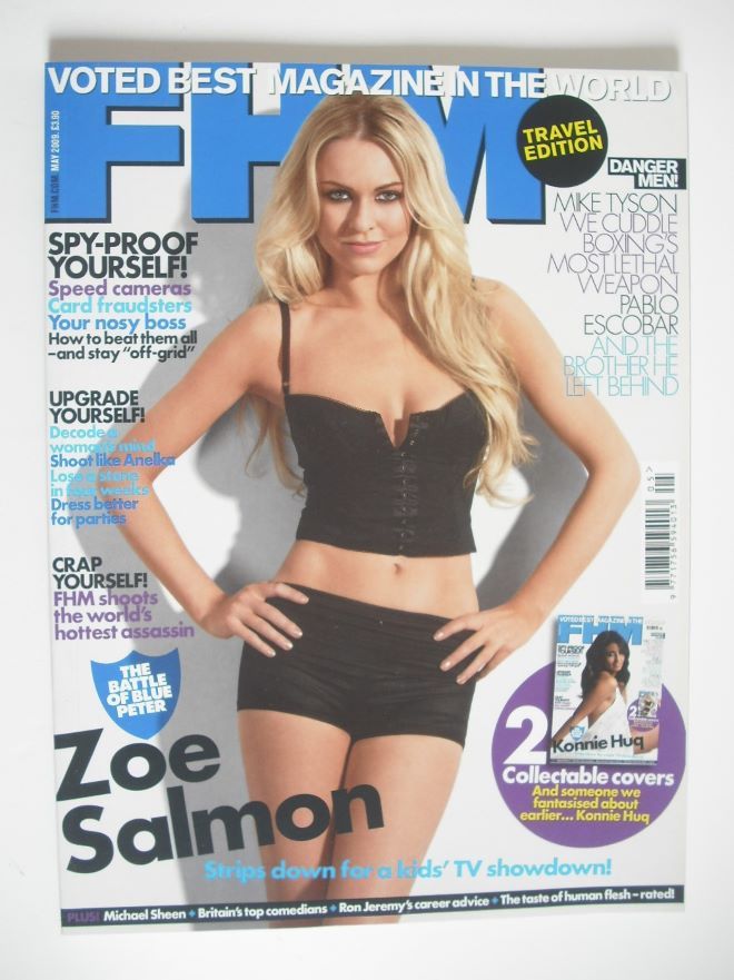 FHM magazine - Zoe Salmon cover (May 2009, Travel Edition)
