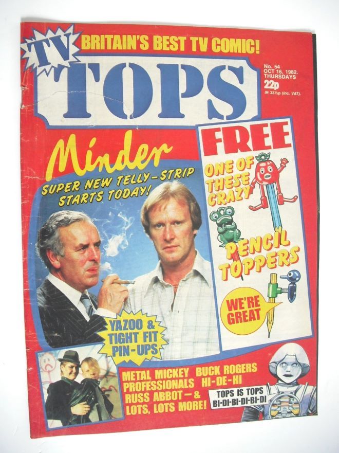 TV Tops magazine - 16 October 1982 - Minder cover (No. 54)