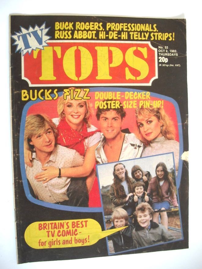 TV Tops magazine - 2 October 1982 - Bucks Fizz cover (No. 52)