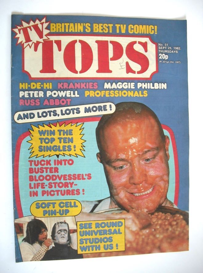 TV Tops magazine - 25 September 1982 - Buster Bloodvessel cover (No. 51)