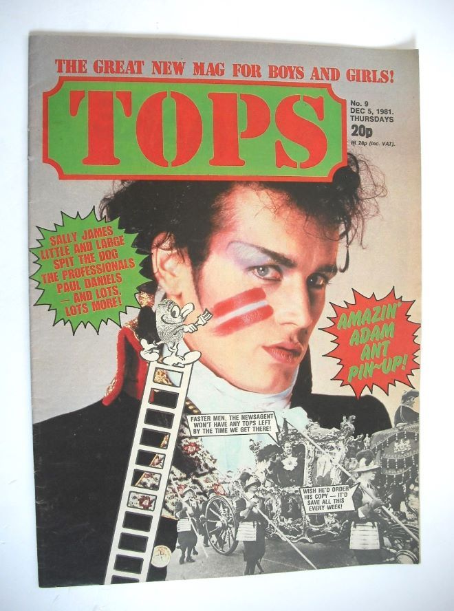 Tops magazine - 5 December 1981 - Adam Ant cover (No. 9)