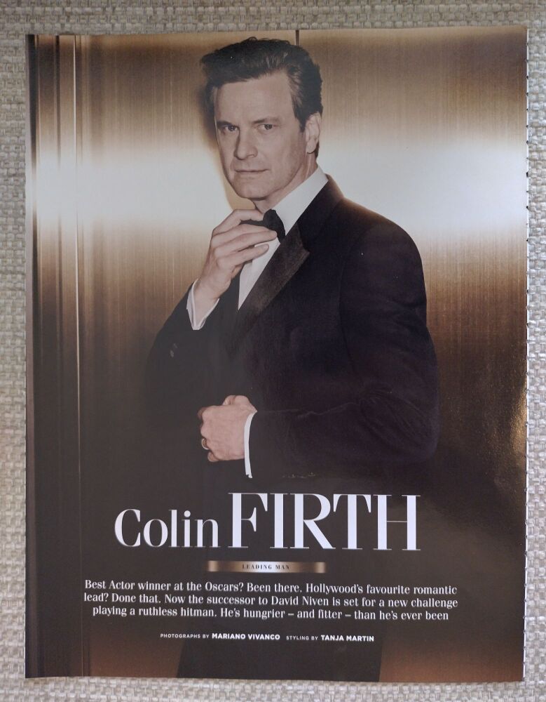 Colin Firth feature (magazine clipping from 2014)