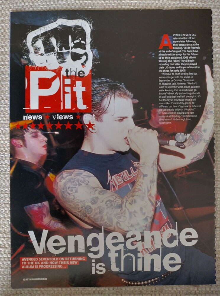 Avenged Sevenfold feature (magazine clipping from 2004)