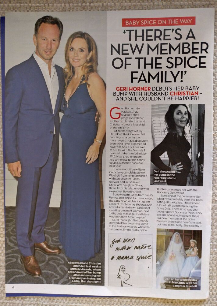 Geri Horner feature (magazine clipping from 2016)