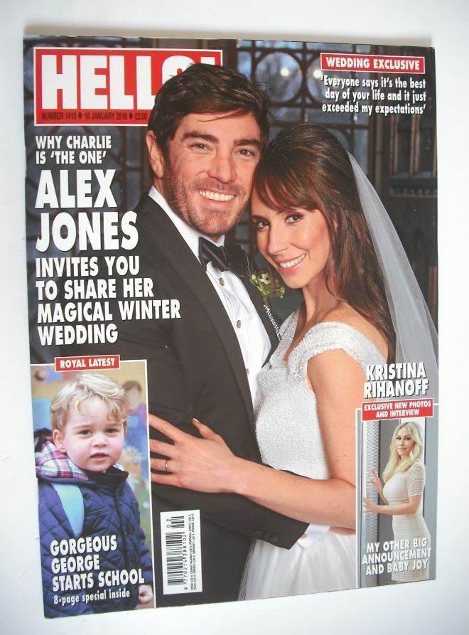 Hello! magazine - Alex Jones and Charlie Thomson cover (18 January 2016 - Issue 1413)