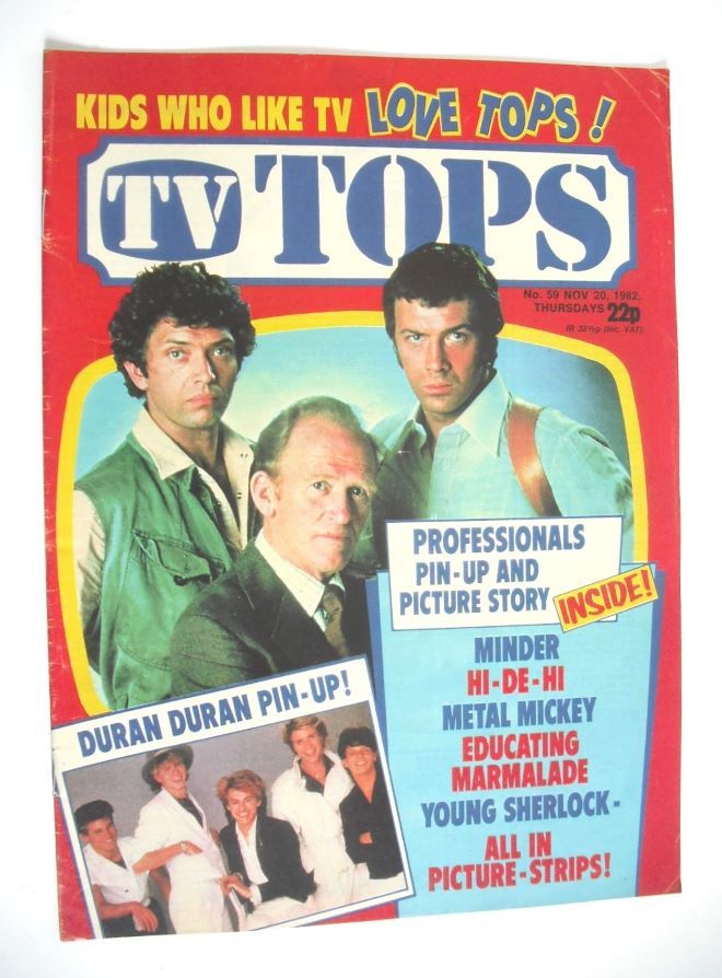 TV Tops magazine - 20 November 1982 - The Professionals cover (No. 59)
