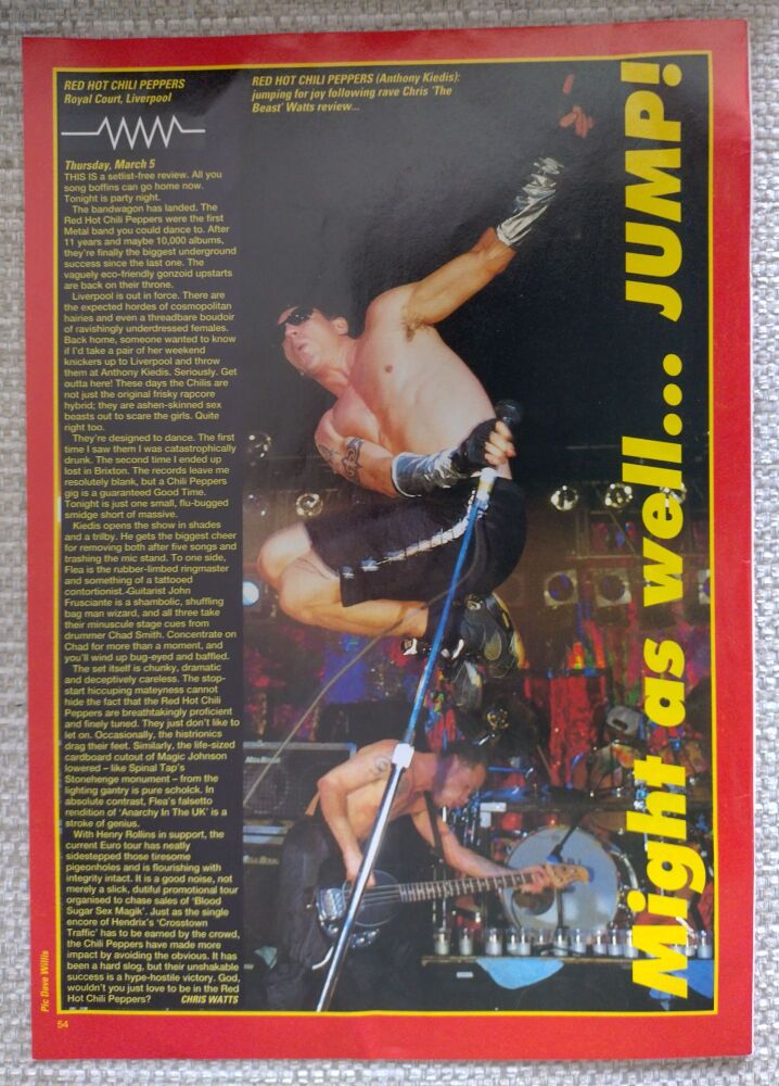 Red Hot Chili Peppers feature (magazine clipping)