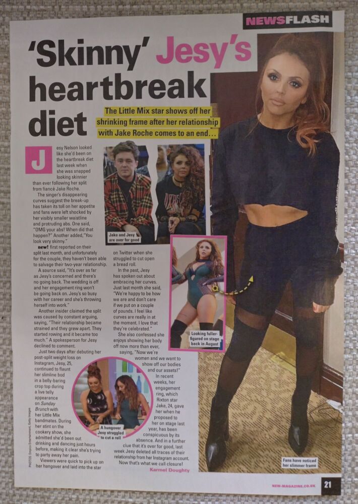Jesy Nelson feature (magazine clipping from 2016)