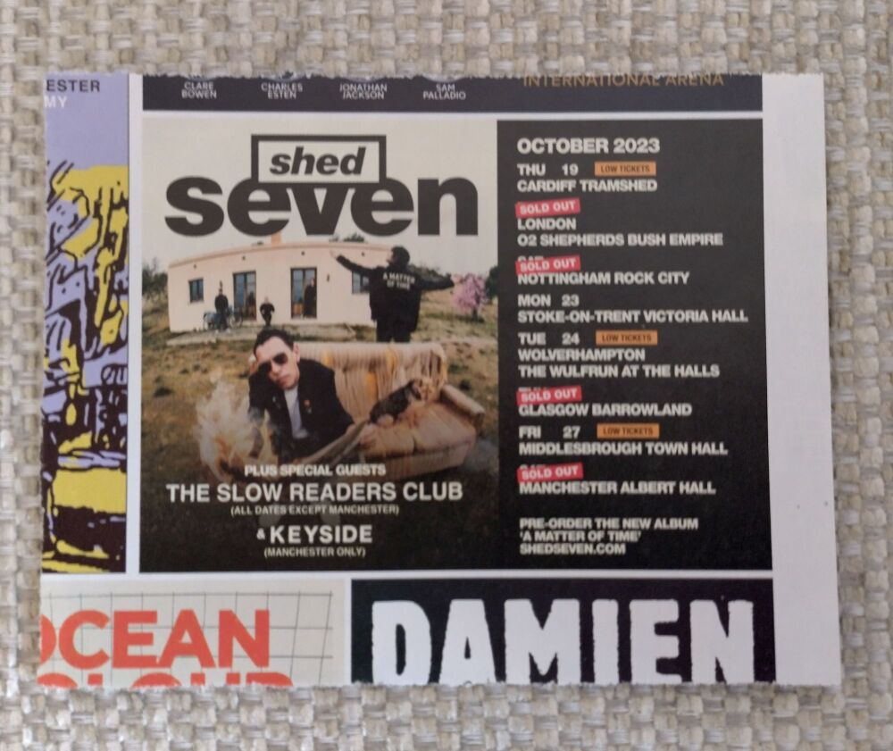 Shed Seven Tour 2023 magazine advert (magazine clipping from 2023)