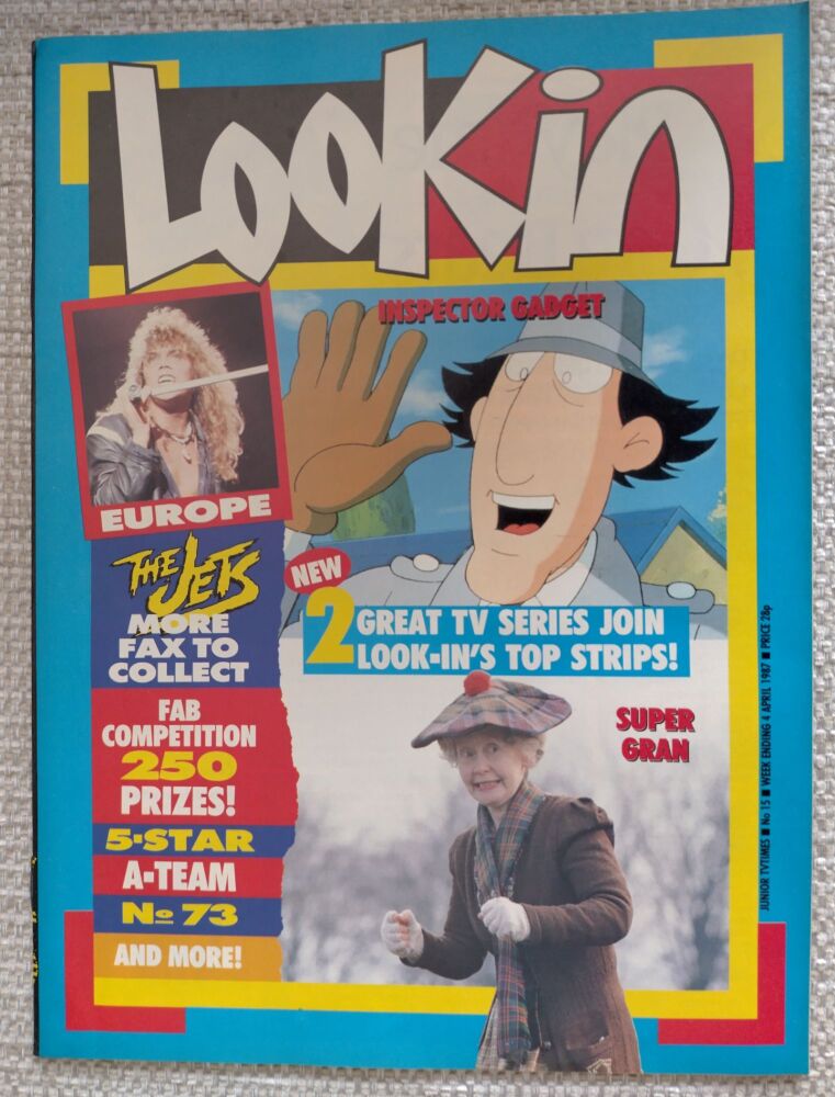 Look In magazine - Inspector Gadget / Super Gran cover (4 April 1987)