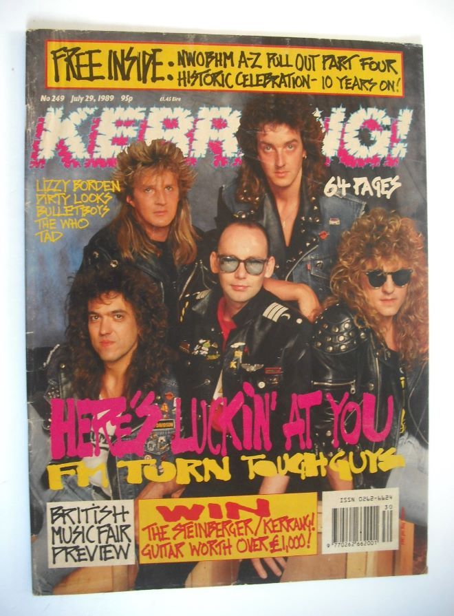 Kerrang magazine - FM cover (29 July 1989 - Issue 249)