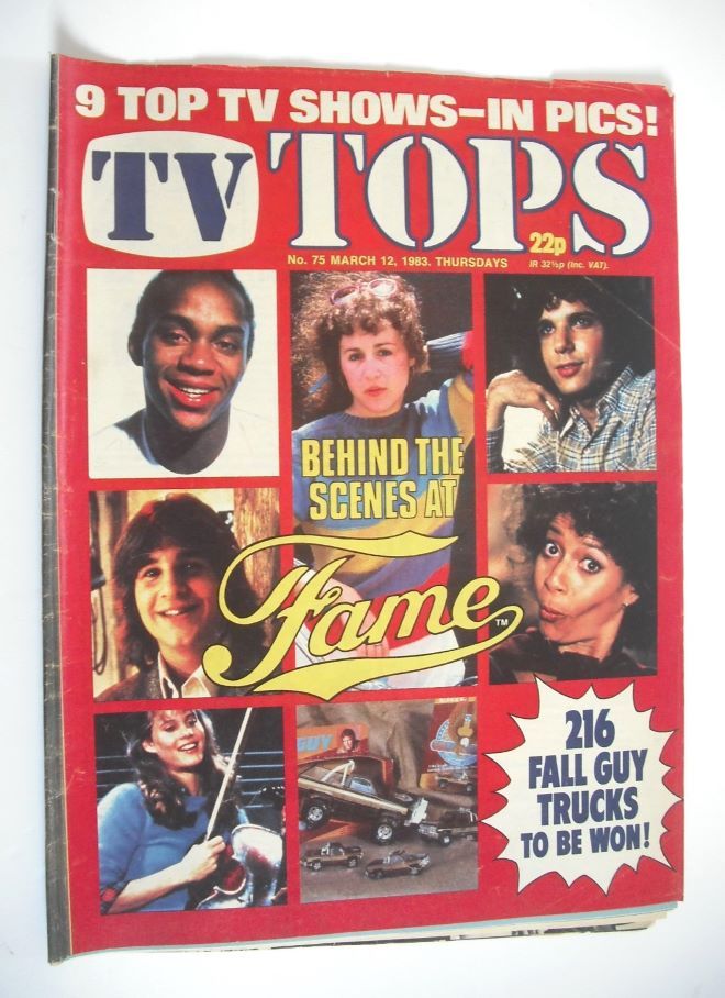 TV Tops magazine - 12 March 1983 - Fame cover (No. 75)
