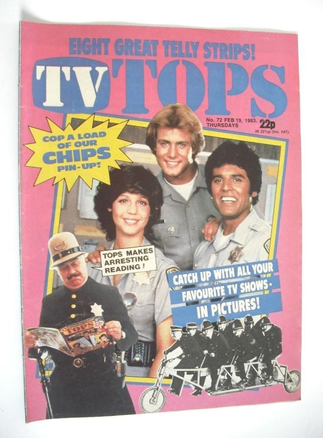 TV Tops magazine - 19 February 1983 - Chips cover (No. 72)